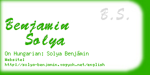 benjamin solya business card